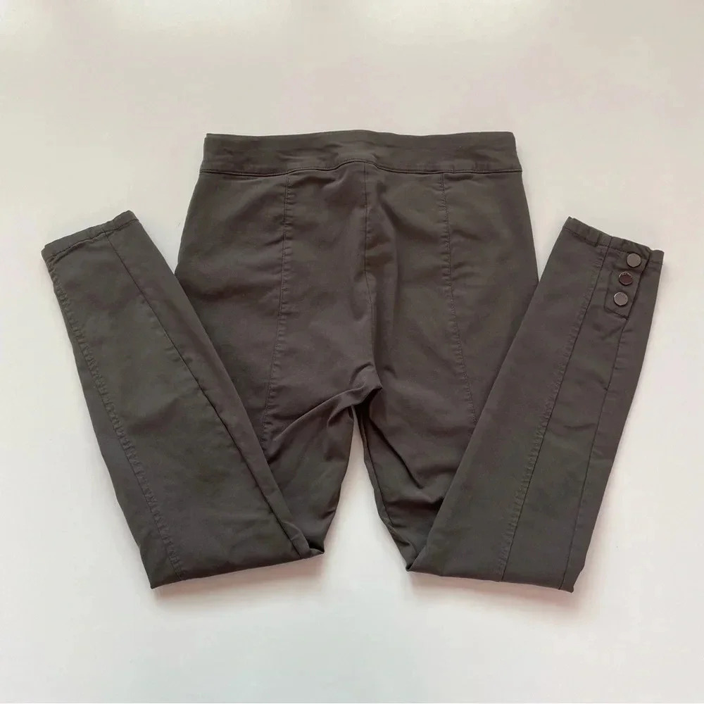 CALVIN KLEIN Ankle Pants Gray Stretch Buttons Business Casual Work Size S - Picture 3 of 14